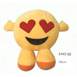 Peluche Emoji olhos cora&ccedil;&atilde;o e pernas
