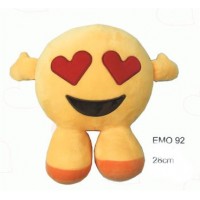 Peluche Emoji olhos coração e pernas