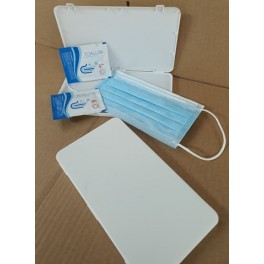 Kit porta m&aacute;scara de viagem tipo caixa