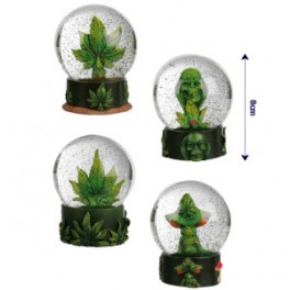 Globo com Neve Folha de Cannabis